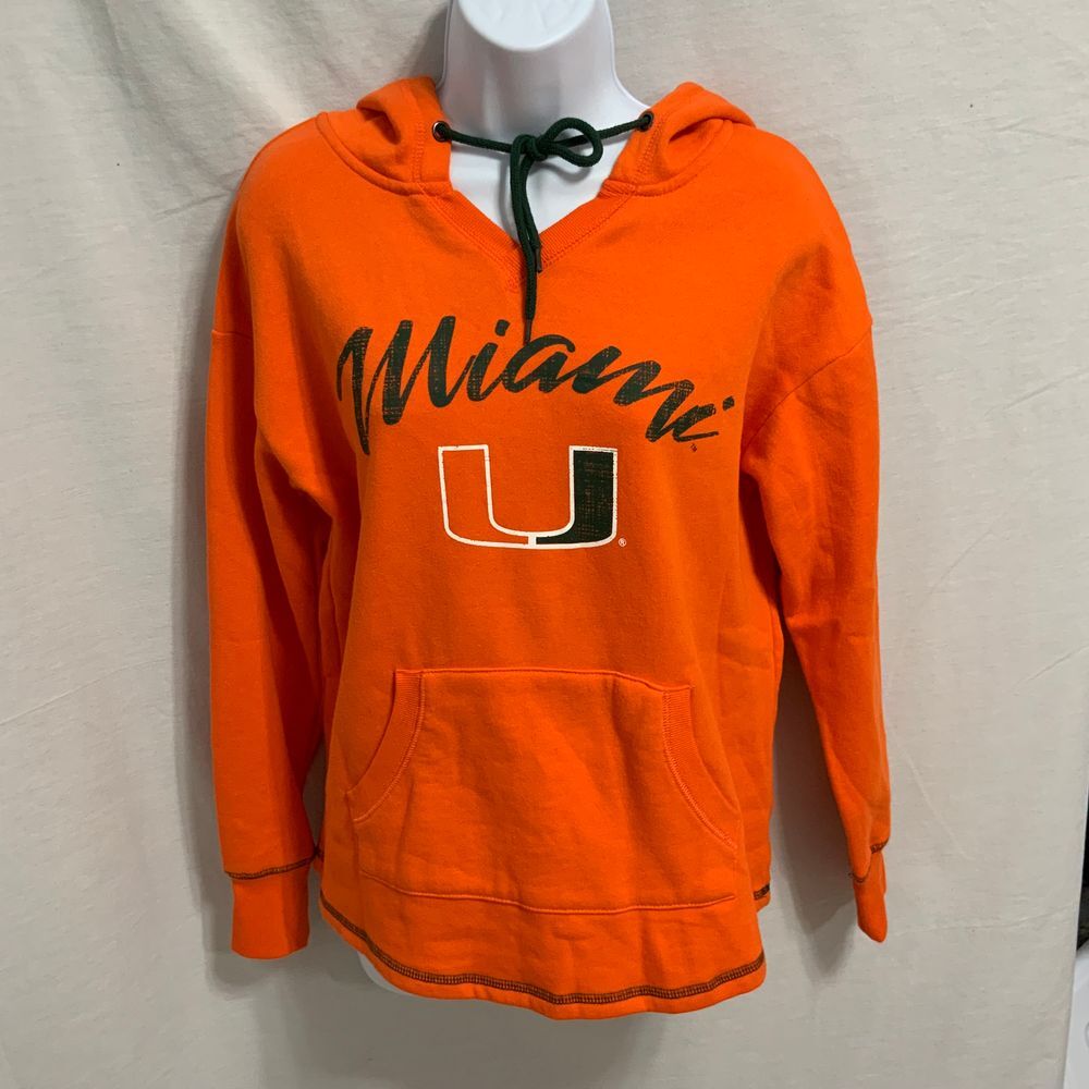 Colosseum Miami‎ University v-neck Hoodie womens size Small